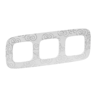 Valena ALLURE Рамка 3 поста Нарцисс хром универсальная