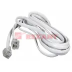 Телефонный шнур, удлинитель RJ-11(6P-4C), длина 2 метра, белый,