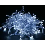 LIGHTING Гирлянда нить 10м 100 светодиодов белый свет IP44 прозрачный шнур 3м 230В контроллер 8 сцен IEK