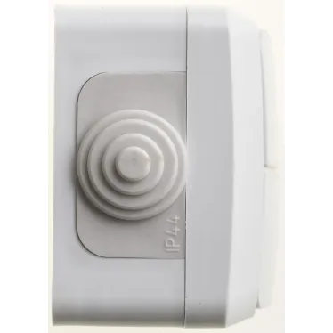 ЭТЮД Выключатель двухклавишный наружный IP44 серый