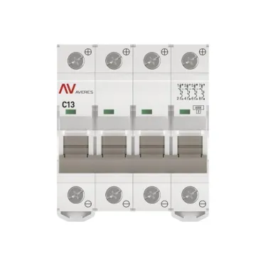 Выключатель автоматический AV-6 DC 4P 13A (C) 6kA AVERES
