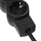 Удлинитель Стандарт 4X2К+З - с кабелем длиной 3 м черный