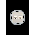 15 Розетка телефонная скрытая RJ11+ компьютерная RJ45 категория 5е Systimax шампань