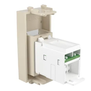 Компьютерная розетка ''Ванильная дымка'' ''Avanti'' RJ-45 модульная, кат. 6А, 1 мод