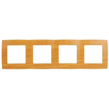 Рамка на 4 поста, Эра12, ольха, 12-5004-07