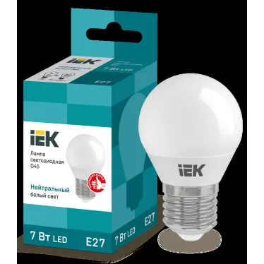 Лампа светодиодная G45 шар 7Вт 230В 4000К E27 IEK