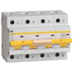 Выключатель автоматический четырехполюсный 16А D ВА47-100 10кА