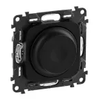 Valena ALLURE Светорегулятор с поворотной ручкой универсальный 300Вт без нейтрали С лицевой панелью Антрацит