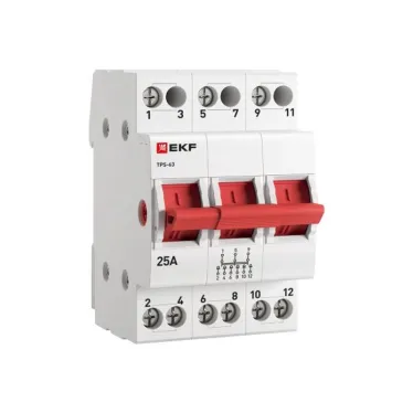 Трехпозиционный переключатель ТПС-63 3P 25А PROxima