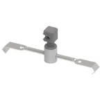 Держатель круглого проводника 8 мм для черепичной кровли на пружине серый. Материал - нержавеющая сталь/пластик.