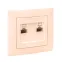 Валенсия розетка компьютерная RJ-45 2-местная кремовая