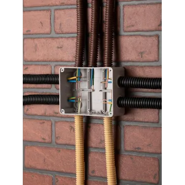 Коробка распаячная КМР-050-041 пылевлагозащитная 10 мембранных вводов уплотнительный шнур (150х110х70) PROxima