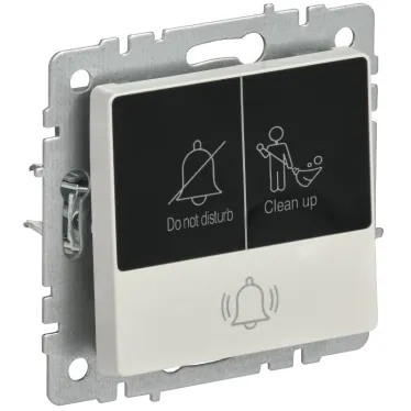 BRITE Кнопка звонка с индикацией для отелей 10А ВС10-1-9-БрЖ жемчуг IEK