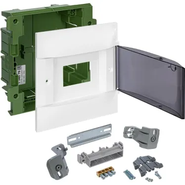 Practibox S Пластиковый щиток Встраиваемый (ЩРв-П) (в полые стены) 1X6 Дымчатая дверь