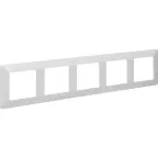 Valena LIFE Рамка 5 постов белая универсальная