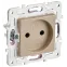 SKANDY Розетка без заземления без защитных шторок 10А SK-R02Sa песочный IEK