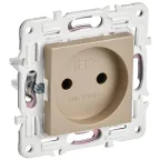 SKANDY Розетка без заземления без защитных шторок 10А SK-R02Sa песочный IEK
