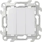 Выключатель трехклавишный, белый