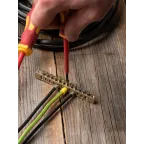 Шина PEN ноль-земля 6х9мм 12 отверстий латунь крепеж по краям PROxima