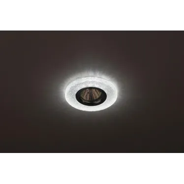 Светильник точечный декоративный cо светодиодной подсветкой, прозрачный DK LD1 WH ЭРА