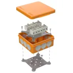 Коробка огнестойкая для о/п двухкомпонентная 60-0303-FR6.0-12 Е15-Е120 100х100х40 RAL2004 Промрукав (17 шт/уп)