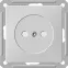 W59 Розетка скрытая без заземления в рамку белая