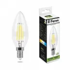Лампа светодиодная LED 5вт Е14 белый свеча FILAMENT