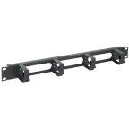 Органайзер кабельный 19 дюйм 1U 4 кольца черный