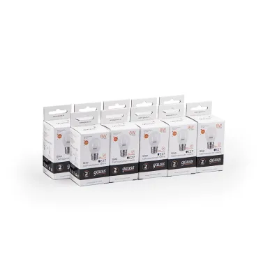 Лампа светодиодная LED 8 Вт 520 лм 3000К шар P45 теплый E27 AC 220В Elementary Gauss