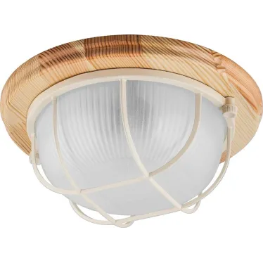 Светильник НБО-03-60-012 Е27 круг с решеткой дерево клен IP54