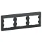 GLOSSA Рамка 3 поста горизонтальная антрацит
