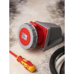 Розетка стационарная наружная 1242 32А 3Р+РЕ IP67