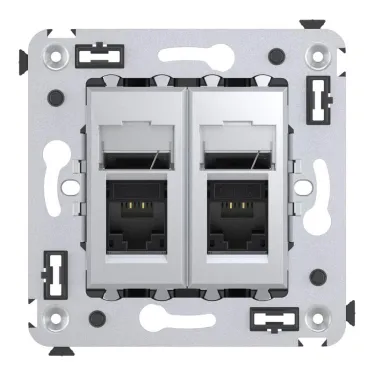 Avanti Компьютерная розетка RJ-45 в стену кат.5e двойная Закаленная сталь