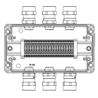Взрывозащищенная клеммная коробка из алюминия TBE-A-14 -(20xCBC.4) -3x6018ANSBKGM2SB(A) - 3x6018ANSBKGM2SB(C)1Ex e IIC Т5 Gb / Ex tb IIIC T95°C Db IP66