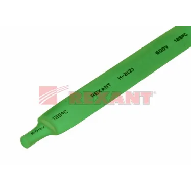 Термоусаживаемая трубка 9,0 4,5 мм, зеленая, упаковка 50 шт. по 1 м, REXANT