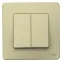 BLANCA С/У 2-клавишный ВЫКЛЮЧАТЕЛЬ (cх.5), 10А, 250B, БЕЖЕВЫЙ