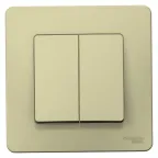 BLANCA С/У 2-клавишный ВЫКЛЮЧАТЕЛЬ (cх.5), 10А, 250B, БЕЖЕВЫЙ