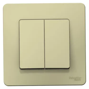 BLANCA С/У 2-клавишный ВЫКЛЮЧАТЕЛЬ (cх.5), 10А, 250B, БЕЖЕВЫЙ