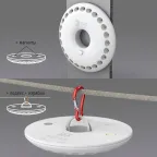 Фонарик светильник подвесной на батарейках 3хAA, подвес, карабин, магнитный в палатку, 24 LED K24 НЛО