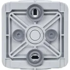 Коробка для накладного монтажа с мембранными сальниками - Программа Plexo - серый - 1 пост