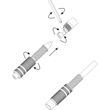 Разъем R-TV01 штекер TV c пружиной никель