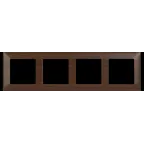 Valena LIFE Рамка 4 поста темное дерево универсальная