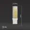 Лампы СВЕТОДИОДНЫЕ СТАНДАРТ LED JCD-7W-CER-840-G9 (диод, капсула, 7Вт, нейтр, G9)