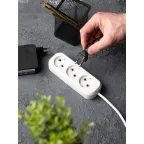 Удлинитель 'Эксперт' 3 гнезда 5 метров 10А/2.2кВт без заземления ПВС 2х0.75 PROxima