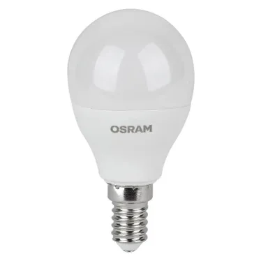 Лампа светодиодная LED 10 Вт E14 4000К 800Лм шарик 220 В (замена 75Вт) OSRAM