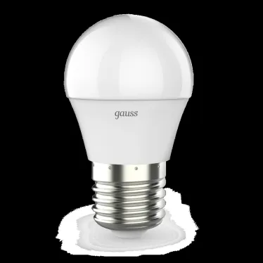 Лампа светодиодная LED 7 Вт 550 лм 4100К шар P45 нейтральный E27 AC 220В шаговое диммирование выключателем Black Gauss