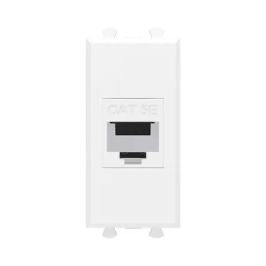 Avanti Розетка компьютерная RJ-45 без шторки модульная, кат.5е, Белое облако, 1 модуль