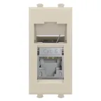 Компьютерная розетка ''Ванильная дымка'' ''Avanti'' RJ-45 модульная, кат. 6 экран, 1 мод