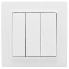 Выключатель Минск 3-клавишный СП 10А белый