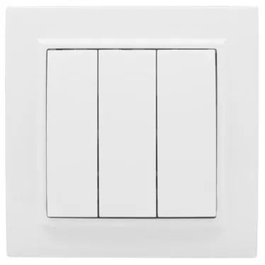 Выключатель Минск 3-клавишный СП 10А белый